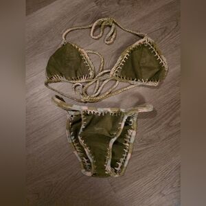 Mermaid Green Crochet Bikini Set
